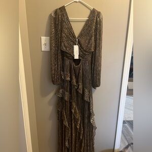 Elegant Metallic Evening Gown